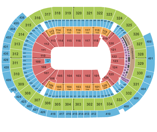 Blues Seating Chart With Rows
